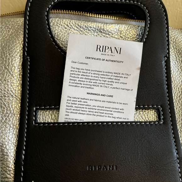 NEW ELEGANT RIPANI “SUPERB BY VALENTINA”                  ITALIAN LEATHER BAG - Picture 4 of 6
